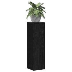 Supports pour Plantes - 2 pcs en Chêne Noir - 17 x 17 x 60 cm - Bois d'Ingénierie 