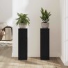 Supports pour Plantes - 2 pcs en Chêne Noir - 17 x 17 x 60 cm - Bois d'Ingénierie 