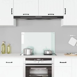  Dosseret de cuisine Blanc 80x50 cm Verre trempé 