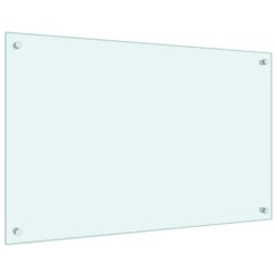  Dosseret de cuisine Blanc 80x50 cm Verre trempé 