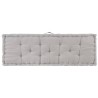 Coussin de plancher de palette Coton 120x40x7 cm Gris 