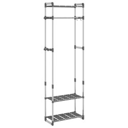Porte-vêtements à 3 niveaux Argenté 59x29x192 cm Aluminium 