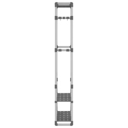 Porte-vêtements à 3 niveaux Argenté 59x29x192 cm Aluminium 