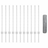 Poteaux de clôture 11 pcs U-Channel 80 cm Acier galvanisé 