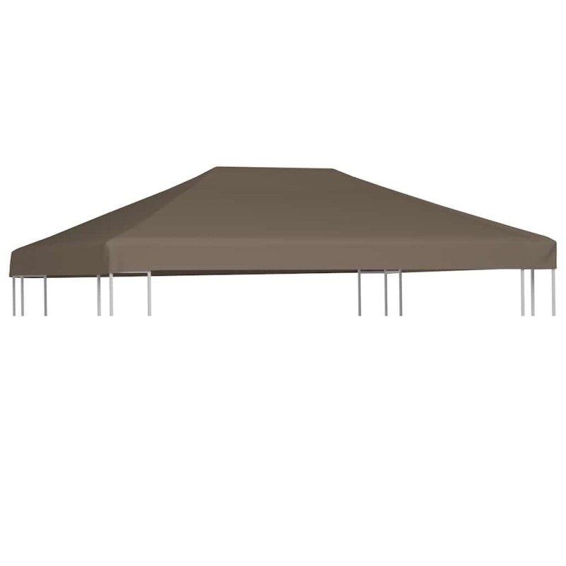 Toile supérieure de gazebo 310 g/m² 3x4 m Taupe 