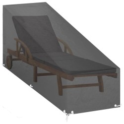 Housses pour chaise longue 2 pcs 12 œillets 200x65x35/60 cm PE 