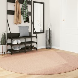 Tapis HUARTE à poils courts doux et lavable rouge clair Ø 200cm 
