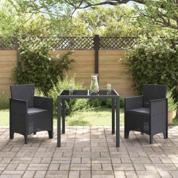 Chaises de jardin avec coussins 2 pcs Anthracite 