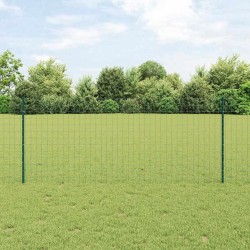 Set de Clôture de Jardin Lot de 2 Vert Acier Traitée en Poudre 
