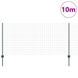 Set de Clôture de Jardin Lot de 2 Vert Acier Traitée en Poudre 