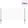 Set de Clôture de Jardin Lot de 2 Vert Acier Traitée en Poudre 