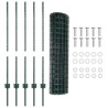 Set de Clôture de Jardin Lot de 2 Vert Acier Traitée en Poudre 