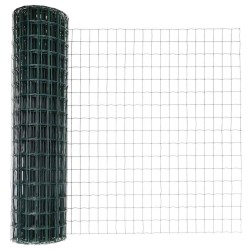 Set de Clôture de Jardin Lot de 2 Vert Acier Traitée en Poudre 