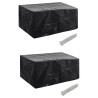 Housses de salon de jardin 2 pcs Rotin 8 œillets 180 x 140 cm 
