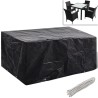 Housses de salon de jardin 2 pcs Rotin 8 œillets 180 x 140 cm 