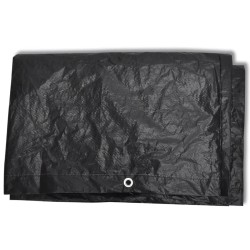 Housses de salon de jardin 2 pcs Rotin 8 œillets 180 x 140 cm 