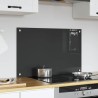 Dosseret de Cuisine Gris Foncé 80x50x0.6 cm en Verre Trempé 