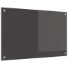 Dosseret de Cuisine Gris Foncé 80x50x0.6 cm en Verre Trempé 