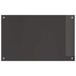 Dosseret de Cuisine Gris Foncé 80x50x0.6 cm en Verre Trempé 