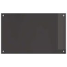 Dosseret de Cuisine Gris Foncé 80x50x0.6 cm en Verre Trempé 