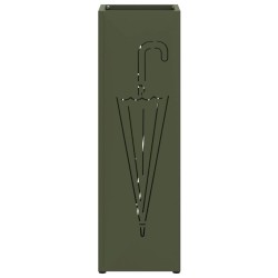 Porte-parapluies Vert olive Métal Moyen Incrustations Décoratives 