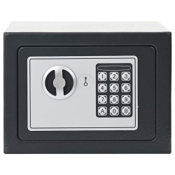 Coffre-fort numérique électronique Gris Foncé 23x17x17 cm Acier 