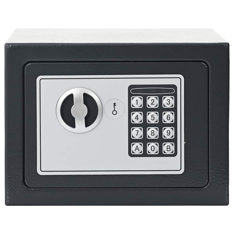 Coffre-fort numérique électronique Gris Foncé 23x17x17 cm Acier 