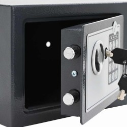 Coffre-fort numérique électronique Gris Foncé 23x17x17 cm Acier 