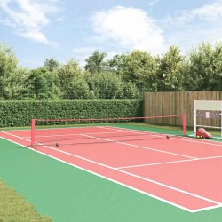 Filet de tennis noir et rouge 595 x 90,5 x 87 cm Polyester 