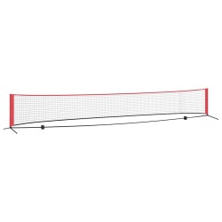 Filet de tennis noir et rouge 595 x 90,5 x 87 cm Polyester 