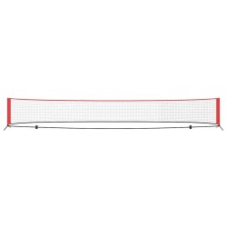 Filet de tennis noir et rouge 595 x 90,5 x 87 cm Polyester 