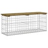 Banc de jardin design gabion 103x31,5x42cm bois de pin imprégné 