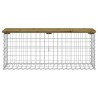 Banc de jardin design gabion 103x31,5x42cm bois de pin imprégné 