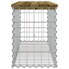Banc de jardin design gabion 103x31,5x42cm bois de pin imprégné 