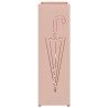 Porte-parapluies Rose Métal Moyen Rectangulaire Moderne 