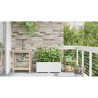 Jardinières de jardin 1 pc Blanc 80 x 40 x 37.5 cm Plastique 