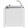 Jardinières de jardin 1 pc Blanc 80 x 40 x 37.5 cm Plastique 