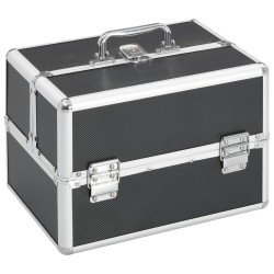Mallette à maquillage 22x30x21 cm Noir Aluminium 