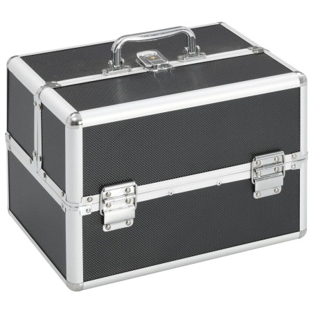 Mallette à maquillage 22x30x21 cm Noir Aluminium 