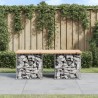 Banc de jardin design de gabion 103x44x42 cm bois massif de pin 