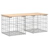 Banc de jardin design de gabion 103x44x42 cm bois massif de pin 