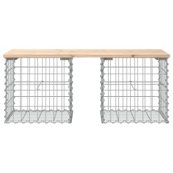 Banc de jardin design de gabion 103x44x42 cm bois massif de pin 