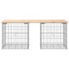 Banc de jardin design de gabion 103x44x42 cm bois massif de pin 
