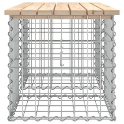 Banc de jardin design de gabion 103x44x42 cm bois massif de pin 