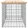 Banc de jardin design de gabion 103x44x42 cm bois massif de pin 