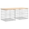 Banc de jardin design de gabion 103x44x42 cm bois massif de pin 