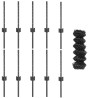 Clôture à maillons de chaîne avec 10 poteaux en U gris 0.4x10 m acier 