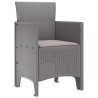 Chaises de Jardin 2 pcs Gris clair 53 x 49 x 85 cm Plastique 