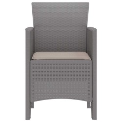 Chaises de Jardin 2 pcs Gris clair 53 x 49 x 85 cm Plastique 
