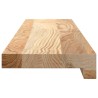 Appuis de fenêtre 2 pcs non traité 80x15x2 cm bois chêne massif 